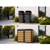 ZABUDOWA ŚMIETNIKOWA 2x120L kolor DREWNO